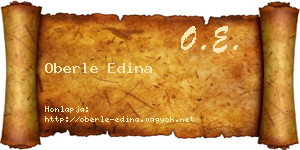 Oberle Edina névjegykártya