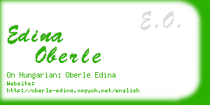 edina oberle business card